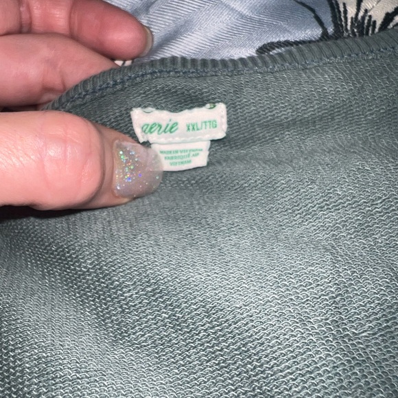 Aerie Green Jumpsuit with White Tie - Picture 2 of 6